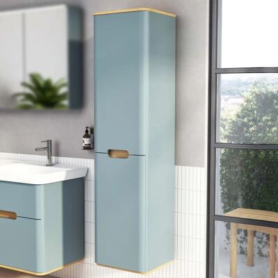 Vitra Sento Hochschrank 65910 - Wandhängend, Softclose, Fjordgrün - Hochschrank Vitra Sento Hochschrank 65910 - Wandhängend, Softclose, Fjordgrün - Hochschrank