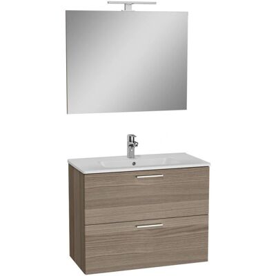 Vitra - Mobile bagno Mia con specchio, lavabo e illuminazione LED Vitra - Mobile bagno Mia con specchio, lavabo e illuminazione LED