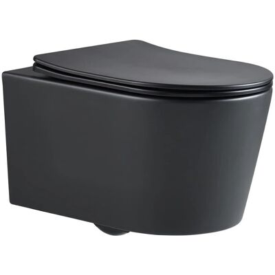 Toilette suspendue noire Swiss Aqua Technologies SATrimless - WC - Publicité Toilette suspendue noire Swiss Aqua Technologies SATrimless - WC - Publicité