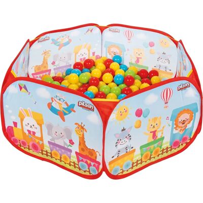 Pilsan Modèle 06413 - Piscine à balles multicolore avec bord de protection - Publicité Pilsan Modèle 06413 - Piscine à balles multicolore avec bord de protection - Publicité