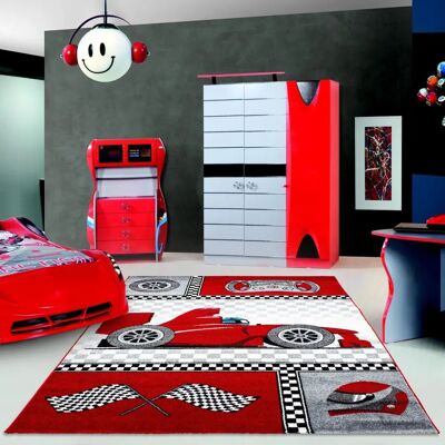 Ayyildiz Kids 460 Red Area Rug - Rectangle Polypropylene Carpet Ayyildiz Kids 460 Red Area Rug - Rectangle Polypropylene Carpet