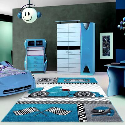 Ayyildiz Kids 460 - Blau Kinderzimmer-Teppich Ayyildiz Kids 460 - Blau Kinderzimmer-Teppich