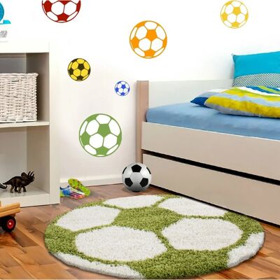 Ayyildiz Hali Fun 100cm Grüner runder Polypropylen Teppich Ayyildiz Hali Fun 100cm Grüner runder Polypropylen Teppich