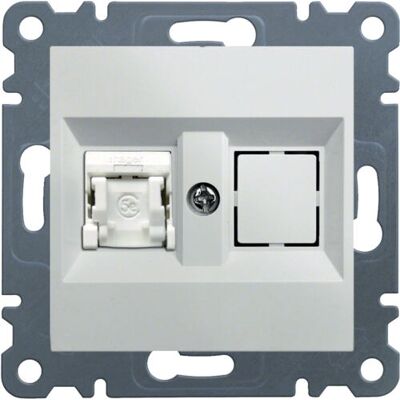 Hager WL2150 Weiße RJ45 Ethernet Buchse - Zubehör für Schaltschrank Hager WL2150 Weiße RJ45 Ethernet Buchse - Zubehör für Schaltschrank