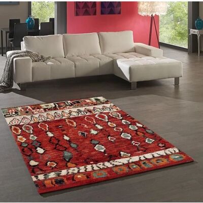 Tapis MO 75 Berbère - 160x230cm - Rouge - Publicité Tapis MO 75 Berbère - 160x230cm - Rouge - Publicité