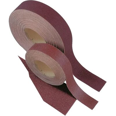 Rouleau de tissu abrasif en oxyde d'aluminium semi-fragile Interflex - 100x25mm - Grain 120 - Publicité Rouleau de tissu abrasif en oxyde d'aluminium semi-fragile Interflex - 100x25mm - Grain 120 - Publicité