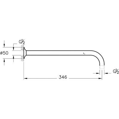 Vitra Wandarm A45652 - Duschkopfhalterung, 34,6cm, Chrom Vitra Wandarm A45652 - Duschkopfhalterung, 34,6cm, Chrom