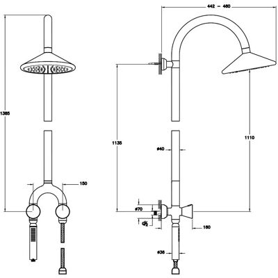 Vitra Liquid Thermostat-Duschsystem - Duschsystem Vitra Liquid Thermostat-Duschsystem - Duschsystem