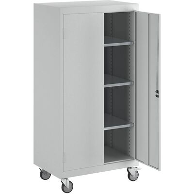 Gabinete de almacenamiento gris claro Kaiserkraft - Armario con ruedas Gabinete de almacenamiento gris claro Kaiserkraft - Armario con ruedas