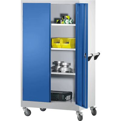 Armario móvil Kaiserkraft - 1680x920x610mm, Azul Genciana RAL 5010 Armario móvil Kaiserkraft - 1680x920x610mm, Azul Genciana RAL 5010