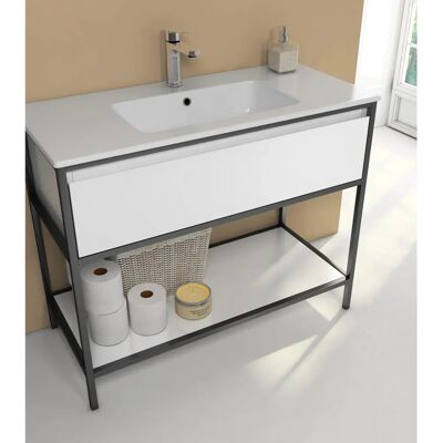 Megabad Profi Collection Loft 2.0 Waschtischunterschrank 100 cm mit Metallgestell - Waschtischunterschrank Megabad Profi Collection Loft 2.0 Waschtischunterschrank 100 cm mit Metallgestell - Waschtischunterschrank