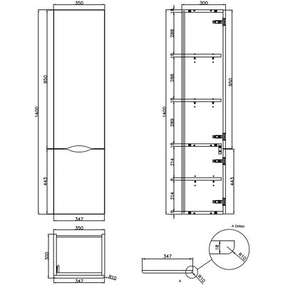 Megabad Profi Collection Hochschrank - Softclose Megabad Profi Collection Hochschrank - Softclose
