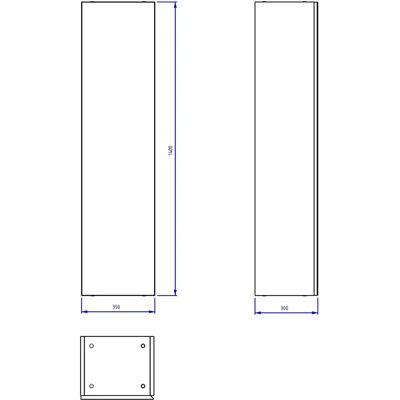 Megabad Loft Hochschrank mit Softclose Tür und Anschlag links Megabad Loft Hochschrank mit Softclose Tür und Anschlag links