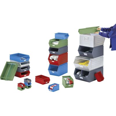 Kaiserkraft Caixa de Armazenamento em Aço - 240x148x130mm - Azul Claro Kaiserkraft Caixa de Armazenamento em Aço - 240x148x130mm - Azul Claro