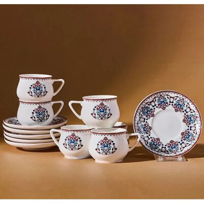 Karaca 8697918492502 Red Coffee Cup Set - Turkish, Arabic, Greek - 12 pcs Karaca 8697918492502 Red Coffee Cup Set - Turkish, Arabic, Greek - 12 pcs