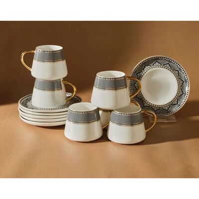 Karaca 8697918582951 Coffee Cup Set - Black - 12 pcs Karaca 8697918582951 Coffee Cup Set - Black - 12 pcs