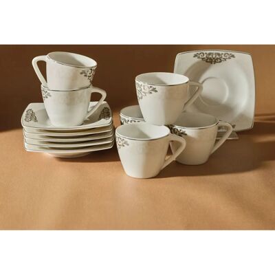 Karaca 8697918732332 Juego de 12 tazas de café blancas - Juego de tazas de café Karaca 8697918732332 Juego de 12 tazas de café blancas - Juego de tazas de café