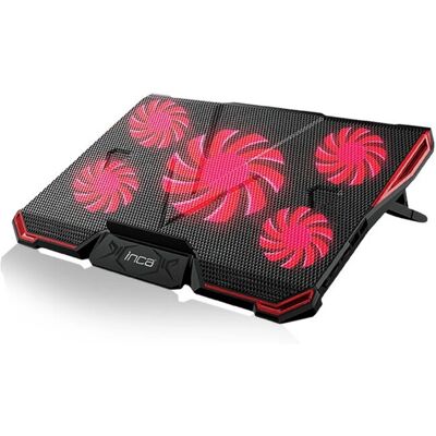 Base di raffreddamento Inca INC-611GMS per laptop - 17" - Nero, Rosso Base di raffreddamento Inca INC-611GMS per laptop - 17" - Nero, Rosso