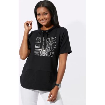 INSPIRATIONEN Damen Sweatshirt - unifarben, Kurzarm, 50% Modal INSPIRATIONEN Damen Sweatshirt - unifarben, Kurzarm, 50% Modal