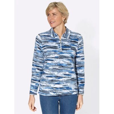 CASUAL LOOKS Shirt 42 blau gemustert Shirt CASUAL LOOKS Shirt 42 blau gemustert Shirt