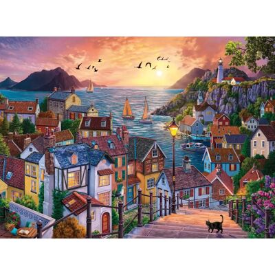 Anatolian Küstenstadt Sonnenuntergang Puzzle - 1000 Teile Anatolian Küstenstadt Sonnenuntergang Puzzle - 1000 Teile