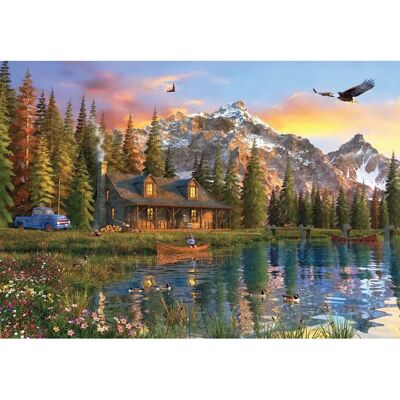 Puzzle Anatolian 3933 2000 kusů - Horská chata Puzzle Anatolian 3933 2000 kusů - Horská chata