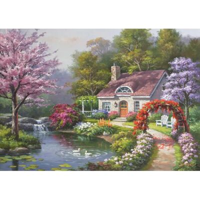 Puzzle Cottage de Printemps Anatolien - 1500 Pièces - Publicité Puzzle Cottage de Printemps Anatolien - 1500 Pièces - Publicité