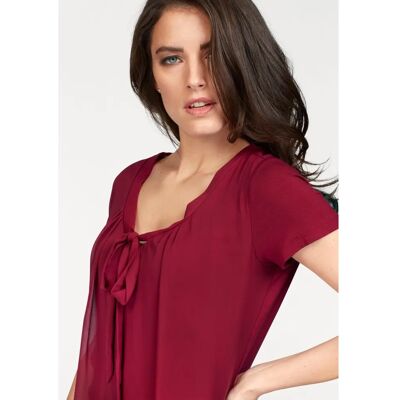 ANISTON SELECTED Modell 38 V-Ausschnitt Kurzarm-Bluse ANISTON SELECTED Modell 38 V-Ausschnitt Kurzarm-Bluse