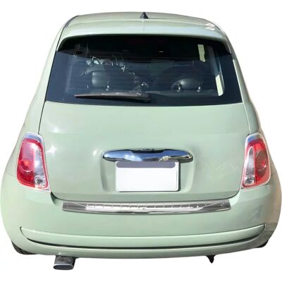 Omtec Fiat 500 Garniture de pare-chocs arrière - Acier inoxydable - 2007+ - Publicité Omtec Fiat 500 Garniture de pare-chocs arrière - Acier inoxydable - 2007+ - Publicité