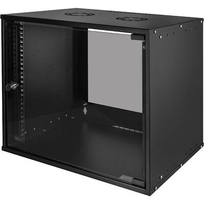 LogiLink Wandmontierter 9U Rackschrank - Stahl, Glastür LogiLink Wandmontierter 9U Rackschrank - Stahl, Glastür