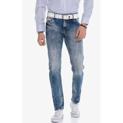 CIPO & BAXX Herren Blaue Straight Fit Jeans - Jeans CIPO & BAXX Herren Blaue Straight Fit Jeans - Jeans