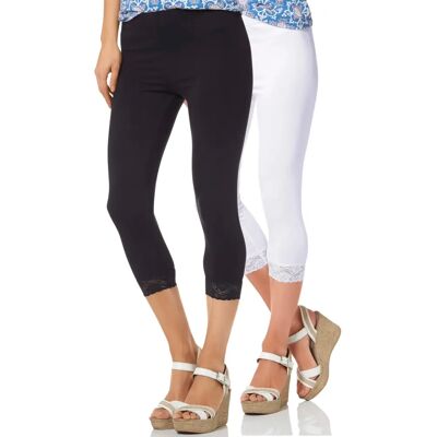 Boysen's Modell 44 Schwarz-Weiß Slim Fit Leggings Boysen's Modell 44 Schwarz-Weiß Slim Fit Leggings