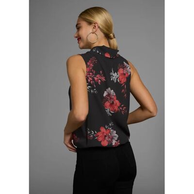 LAURA SCOTT Hüftlanges Blusen-Top mit Blumenmuster LAURA SCOTT Hüftlanges Blusen-Top mit Blumenmuster