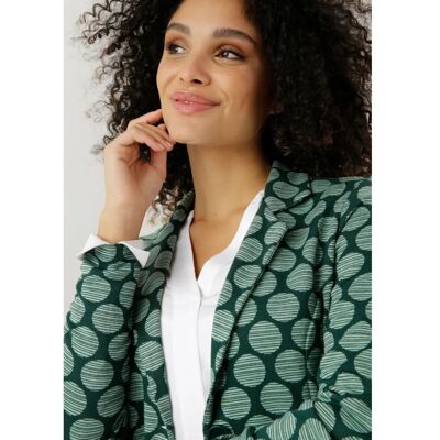 ANISTON SELECTED Grüner Blazer mit Streifen & Punkten - Blazer ANISTON SELECTED Grüner Blazer mit Streifen & Punkten - Blazer