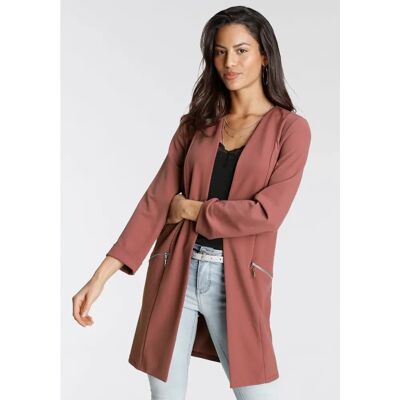 LAURA SCOTT Modell 34 Rosa Jersey Blazer mit Reißverschlüssen - Blazer LAURA SCOTT Modell 34 Rosa Jersey Blazer mit Reißverschlüssen - Blazer