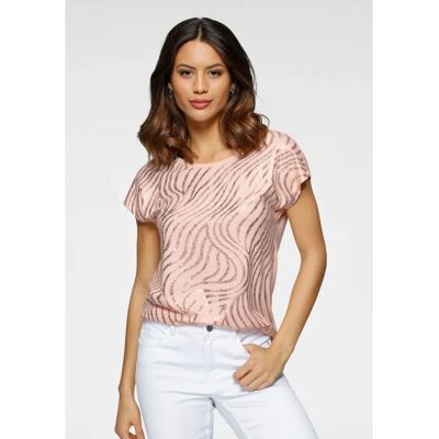 LAURA SCOTT Modell 42 Rosa Nachhaltiges Material Kurzarm T-Shirt - T-Shirt LAURA SCOTT Modell 42 Rosa Nachhaltiges Material Kurzarm T-Shirt - T-Shirt