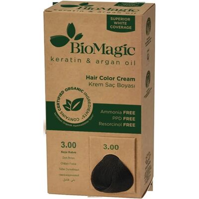 BIOMAGIC Dunkelbraune Haarfarbe - Bio, Ohne Ammoniak BIOMAGIC Dunkelbraune Haarfarbe - Bio, Ohne Ammoniak