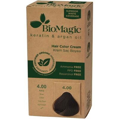 BIOMAGIC Braune Haarfarbe - Färbemittel für empfindliche Kopfhaut BIOMAGIC Braune Haarfarbe - Färbemittel für empfindliche Kopfhaut