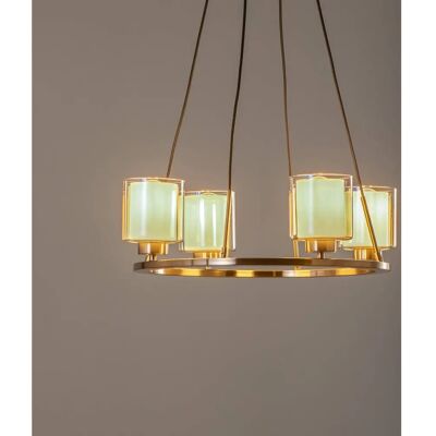 Homemania Ressa Pendant Lamp - Indoor - Chandelier - Ceiling - Gold Glass, Metal Homemania Ressa Pendant Lamp - Indoor - Chandelier - Ceiling - Gold Glass, Metal