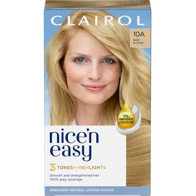 Clairol Nice'n Easy Baby Blonde Permanent Hair Color - 10A Clairol Nice'n Easy Baby Blonde Permanent Hair Color - 10A