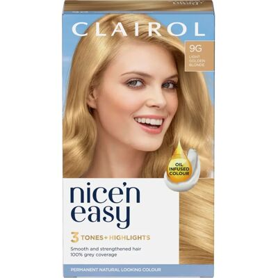 Clairol Nice'n Easy Light Gold Hair Dye - Hair Color Clairol Nice'n Easy Light Gold Hair Dye - Hair Color