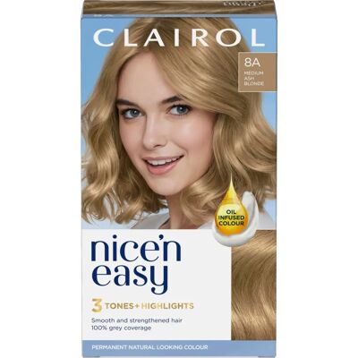 Clairol Nice'n Easy Medium Ash Blonde - Hair Color Clairol Nice'n Easy Medium Ash Blonde - Hair Color