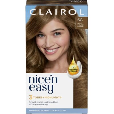 Clairol Nice n Easy Light Golden Brown Hair Dye - Permanent Color for Gray Coverage Clairol Nice n Easy Light Golden Brown Hair Dye - Permanent Color for Gray Coverage