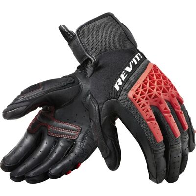 Gants de moto Sand 4 Revit - Noir Rouge - Protection Niveau 1 - Publicité Gants de moto Sand 4 Revit - Noir Rouge - Protection Niveau 1 - Publicité