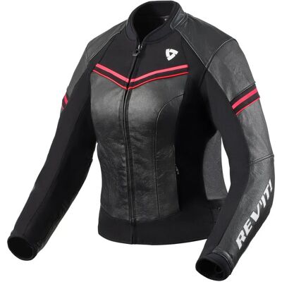 Revit Median Giacca in pelle da moto per donna - Nero Rosa - Abbigliamento attivo Revit Median Giacca in pelle da moto per donna - Nero Rosa - Abbigliamento attivo
