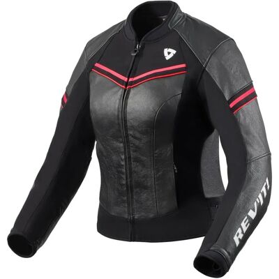 Giacca in pelle per moto donna Revit Median - Nero Rosa Giacca in pelle per moto donna Revit Median - Nero Rosa