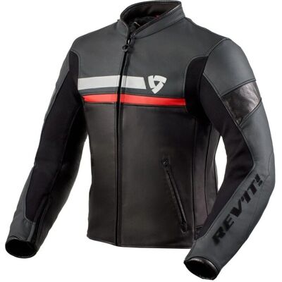 Giacca in Pelle Moto Revit Mile - Stile Retro, Protezioni CE Giacca in Pelle Moto Revit Mile - Stile Retro, Protezioni CE