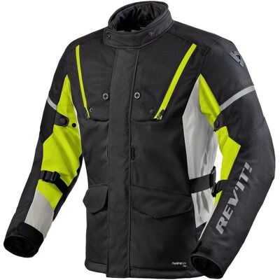 Revit Horizon 3 H2O Chaqueta textil de motocicleta - Negro Amarillo Revit Horizon 3 H2O Chaqueta textil de motocicleta - Negro Amarillo