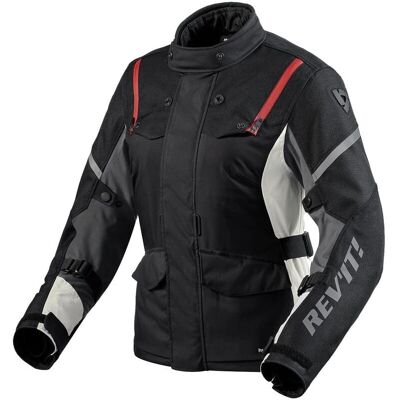 Giacca tessuto moto donna Revit Horizon 3 H2O - Nero Rosso Giacca tessuto moto donna Revit Horizon 3 H2O - Nero Rosso