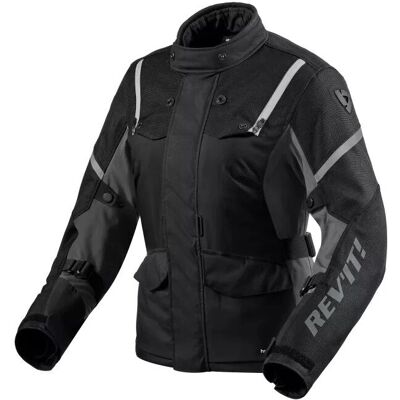 Revit Horizon 3 H2O Chaqueta textil de motocicleta para damas - Negro Blanco Revit Horizon 3 H2O Chaqueta textil de motocicleta para damas - Negro Blanco
